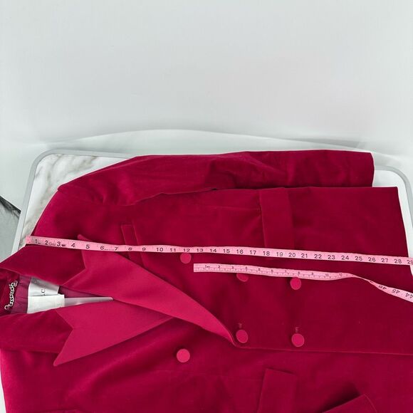 A.L.C. Declan Velvet Tailored Jacket Double Breasted Blazer Pink XS S 2 $650 NWT - Picture 8 of 16